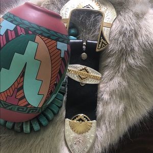 Beautiful Zuni Design Belt Buckle Set!